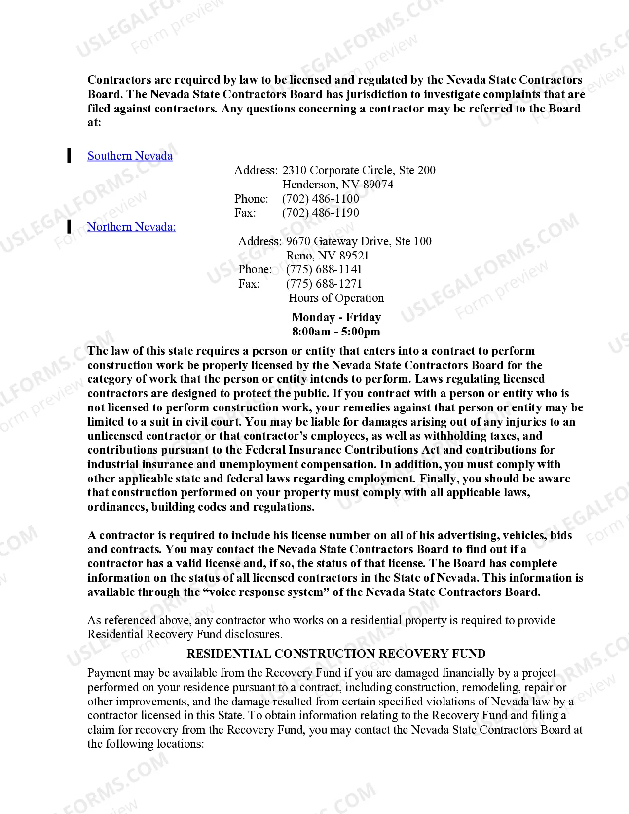 Preview Renovation Contract for Contractor