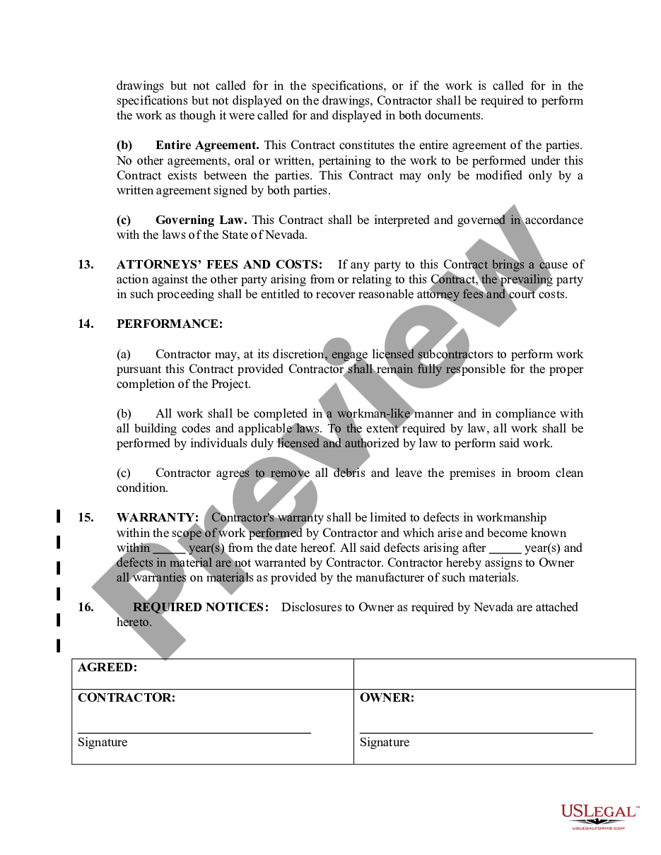 page 3 Siding Contract for Contractor preview