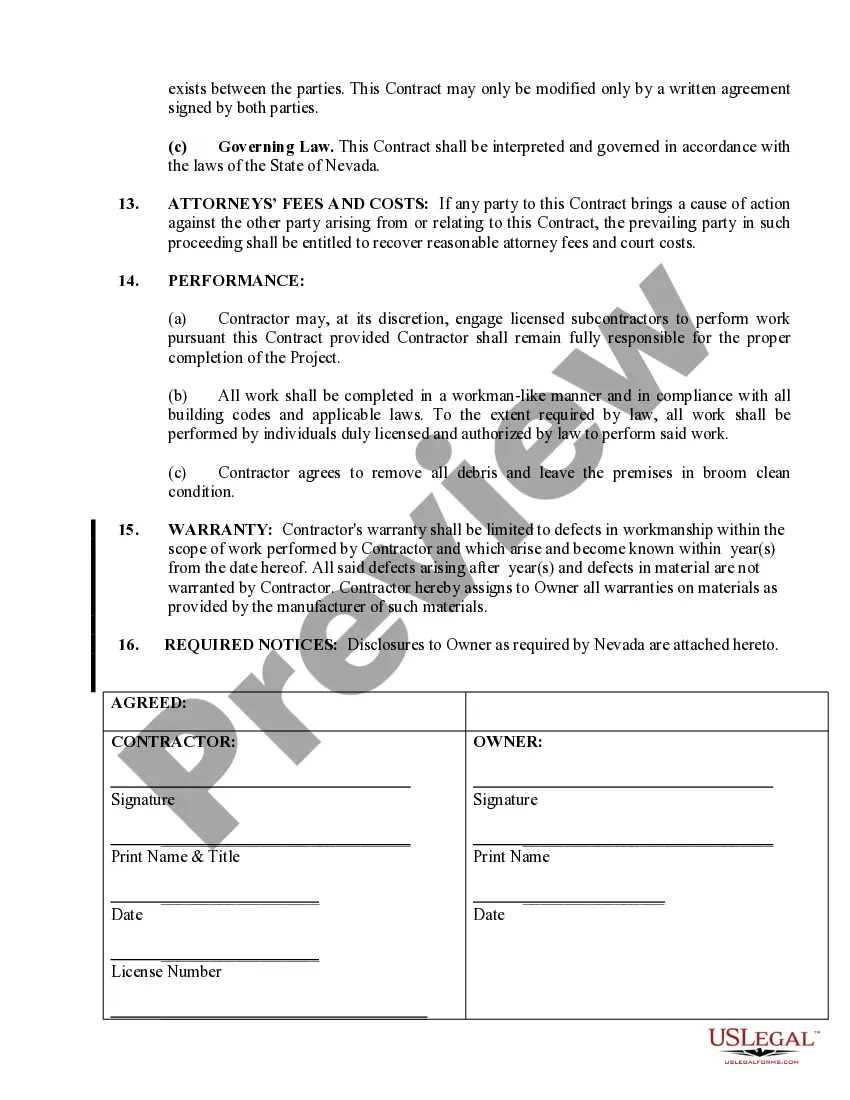 Preview Siding Contract for Contractor