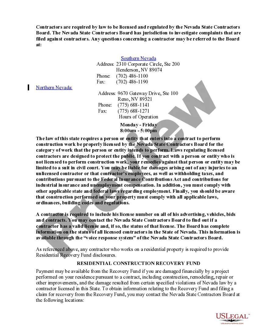 Preview Siding Contract for Contractor