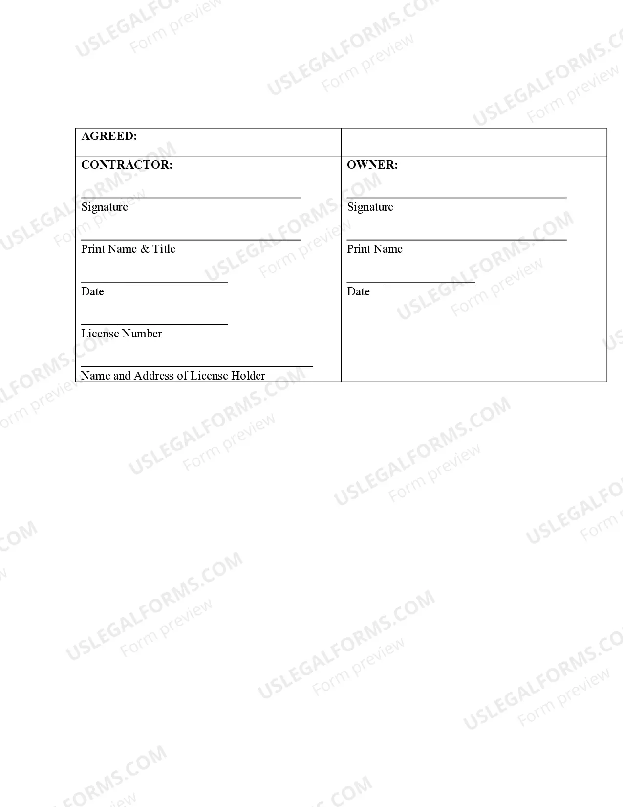 Preview Drainage Contract for Contractor