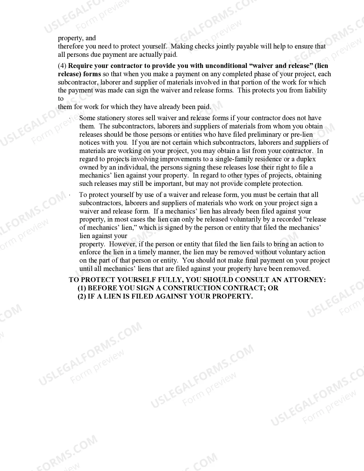 Preview Drainage Contract for Contractor