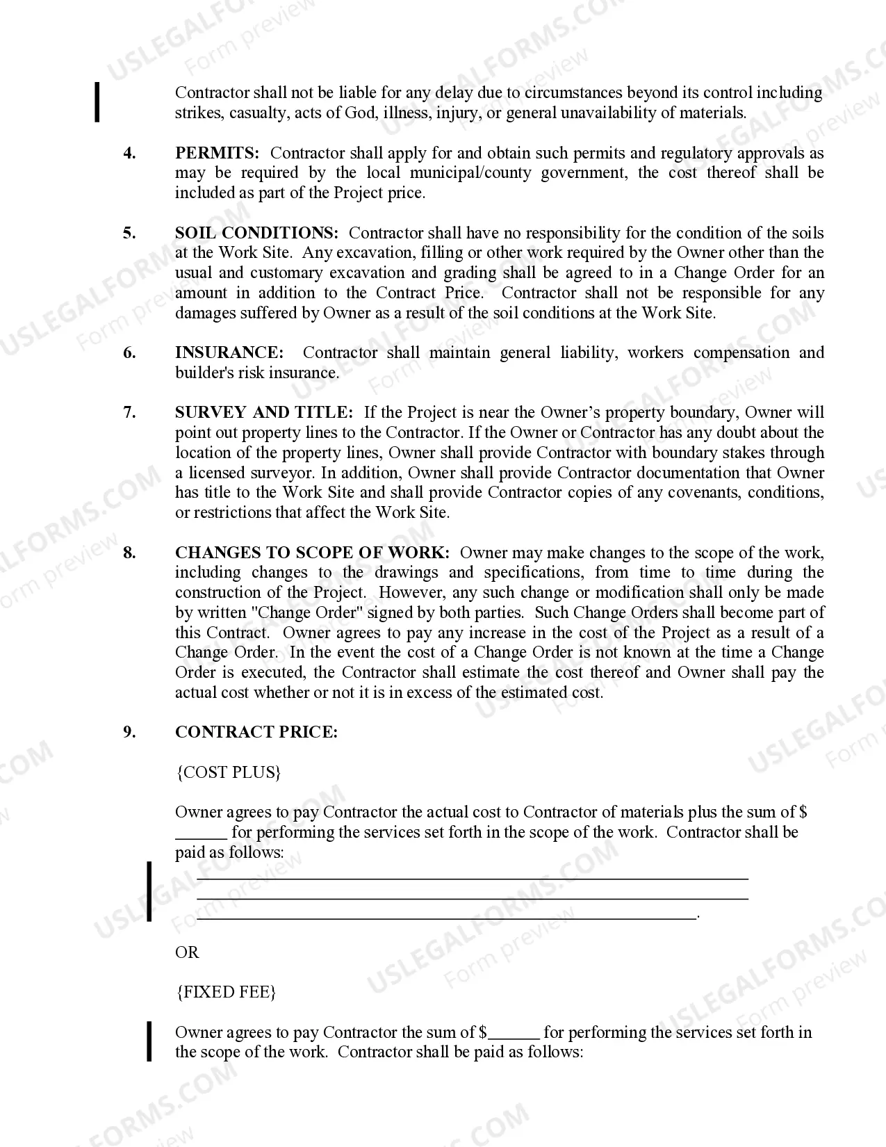 Preview Foundation Contract for Contractor