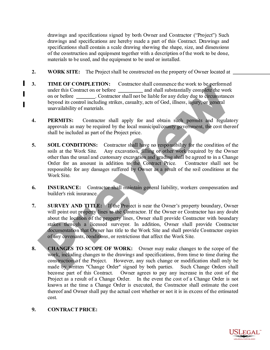 page 2 Plumbing Contract for Contractor preview