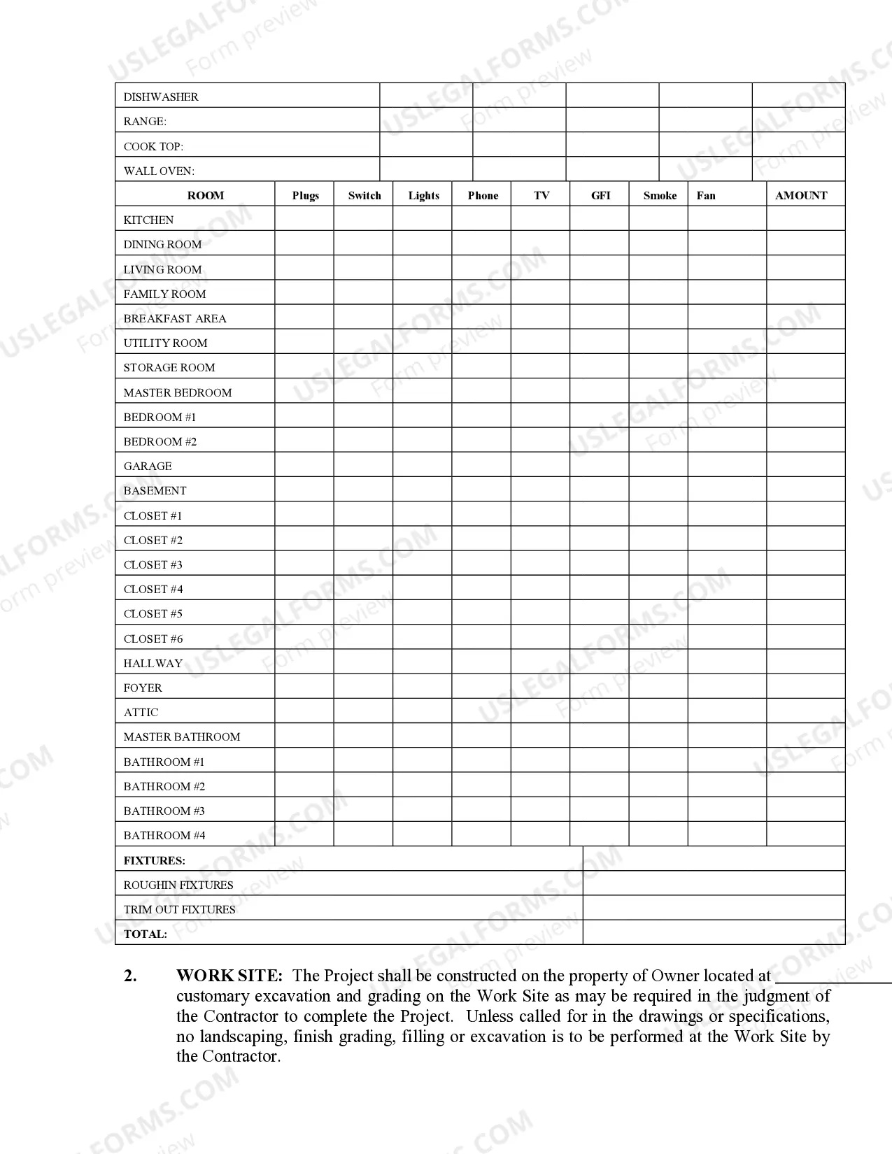 Preview Electrical Contract for Contractor