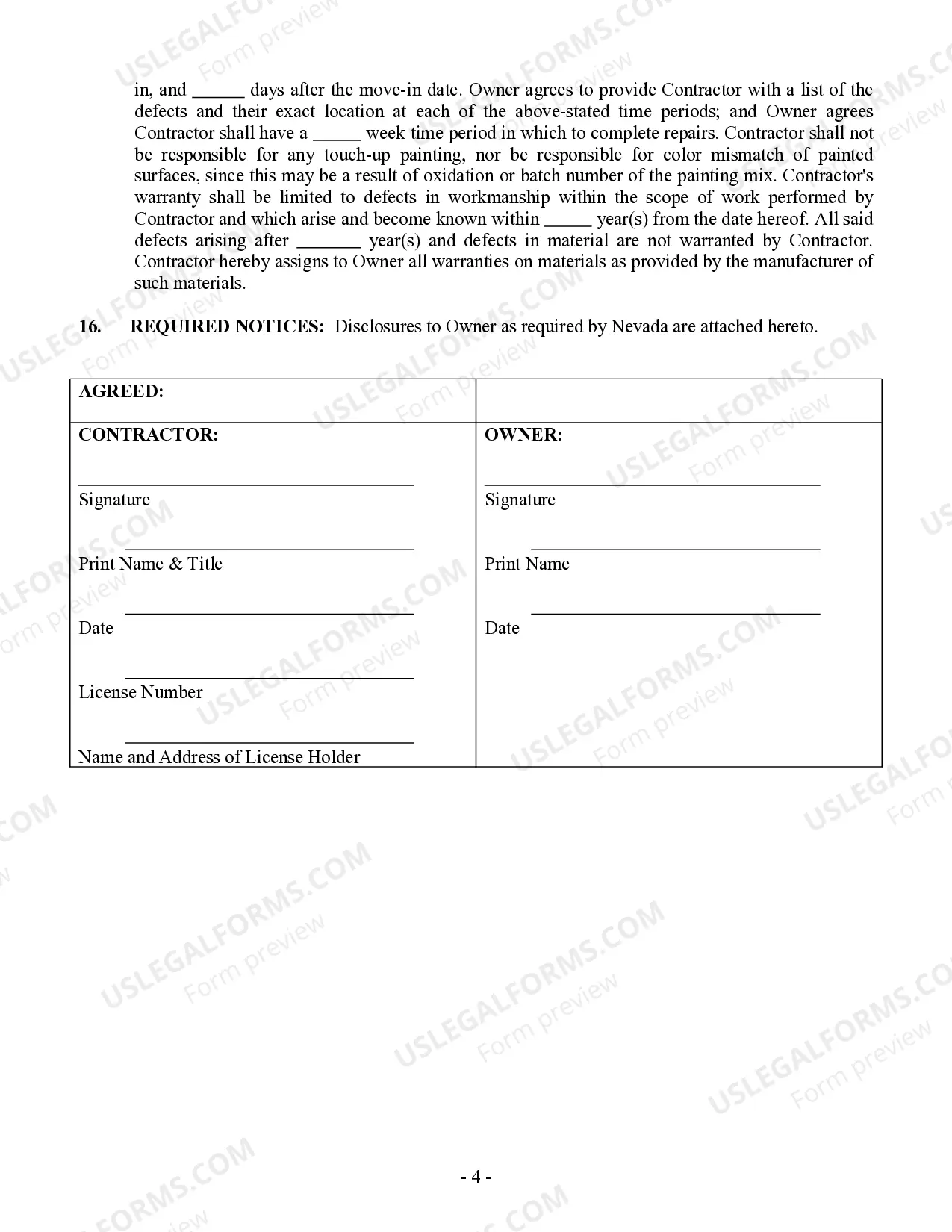 Preview Sheetrock Drywall Contract for Contractor