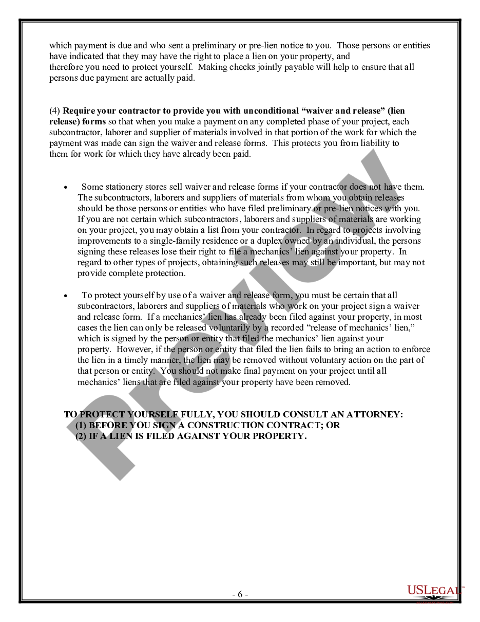page 5 Flooring Contract for Contractor preview
