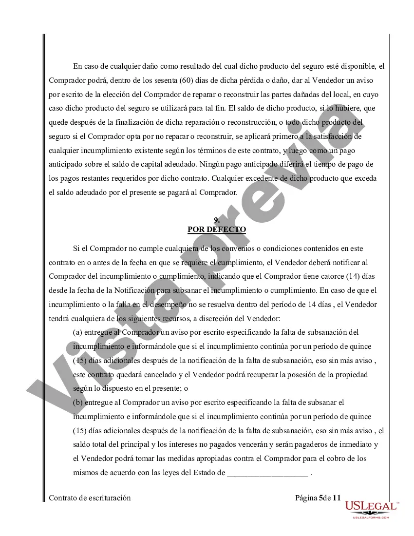Preview Acuerdo o Contrato de Escritura de Venta y Compra de Bienes Raíces a/k/a Terreno o Contrato de Ejecución