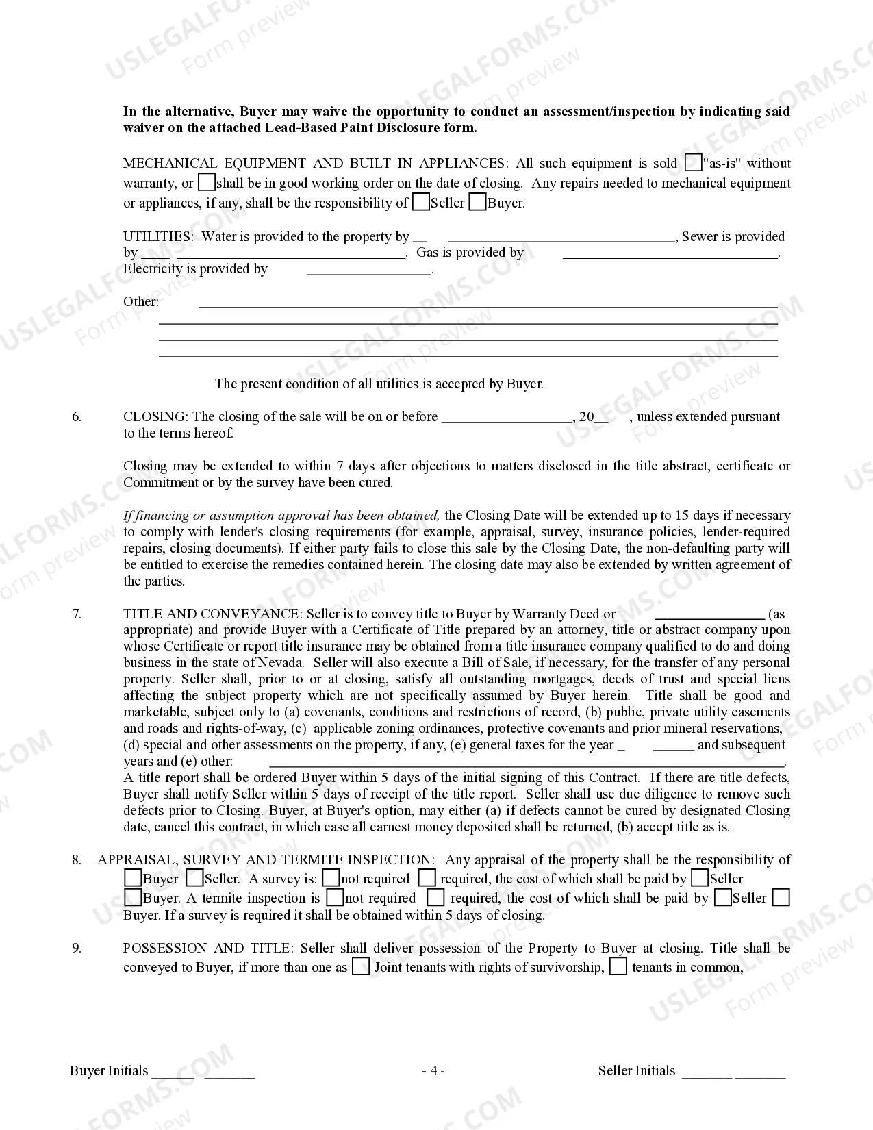 Preview Contract for Sale and Purchase of Real Estate with No Broker for Residential Home Sale Agreement