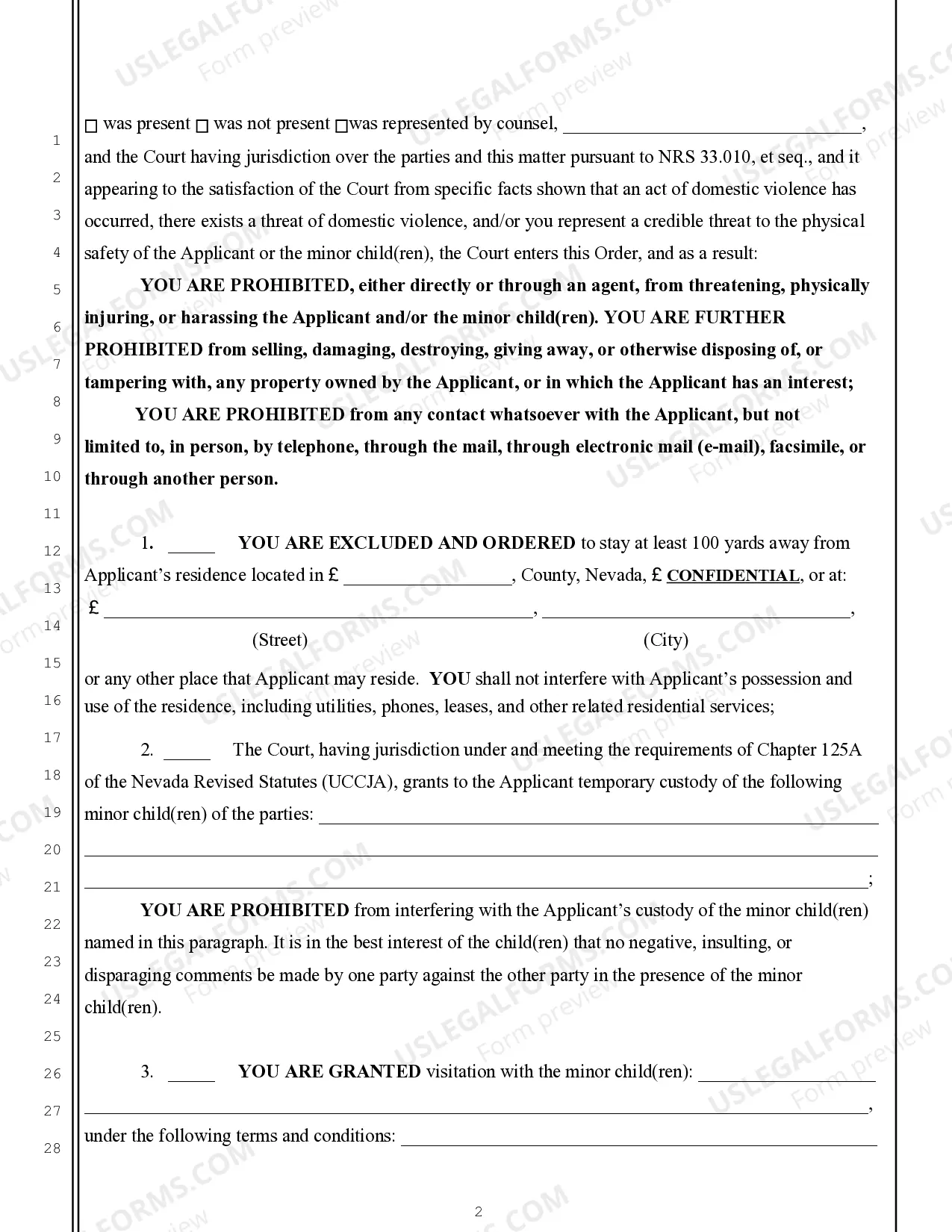 Preview Extended Order for Protection Against Domestic Violence