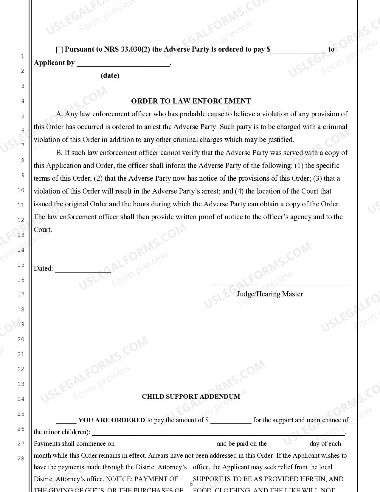 Preview Extended Order for Protection Against Domestic Violence
