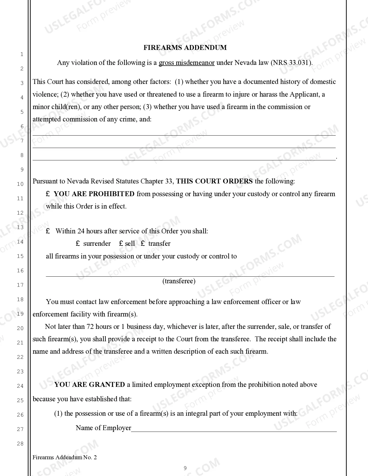 Preview Extended Order for Protection Against Domestic Violence
