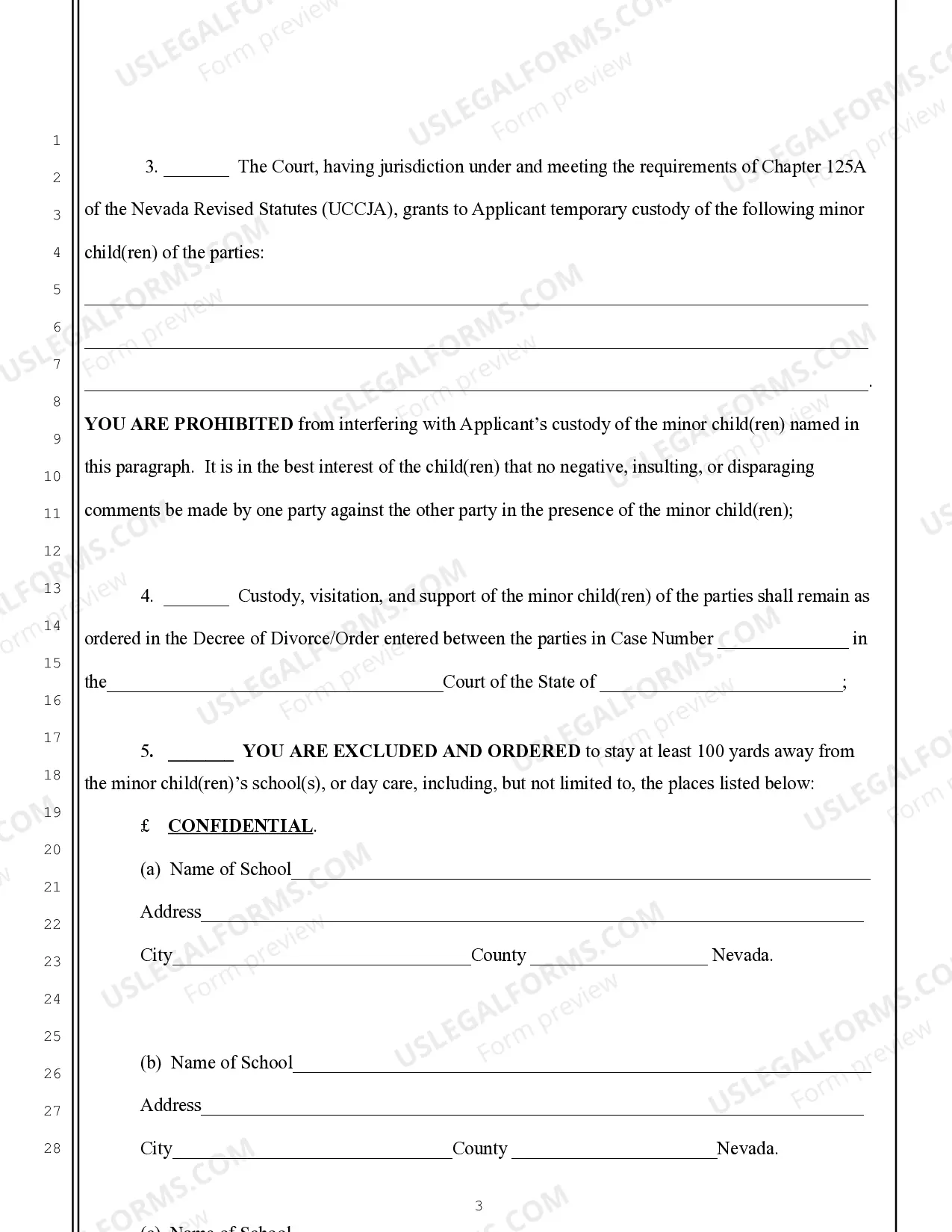 Preview Temporary Order for Protection Against Domestic Violence
