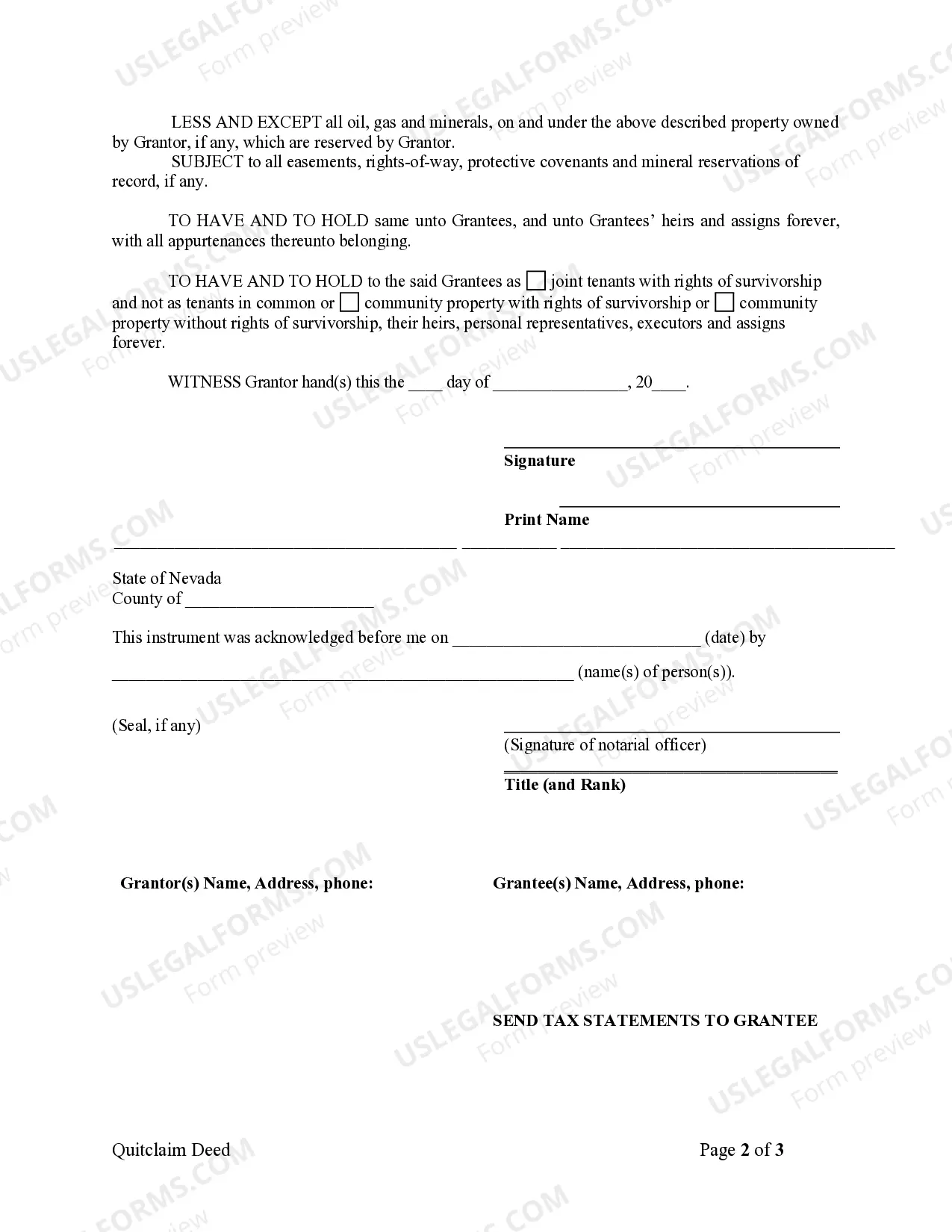 Preview Quitclaim Deed from Individual to Husband and Wife
