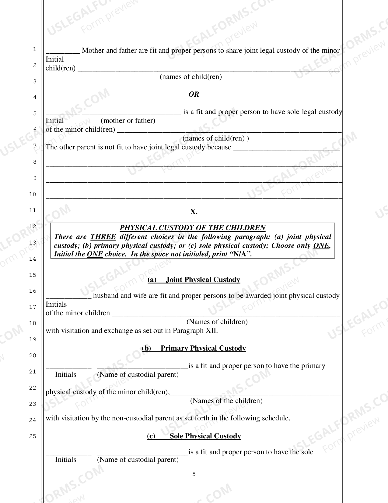 Nevada Counterclaim For Child Custody US Legal Forms