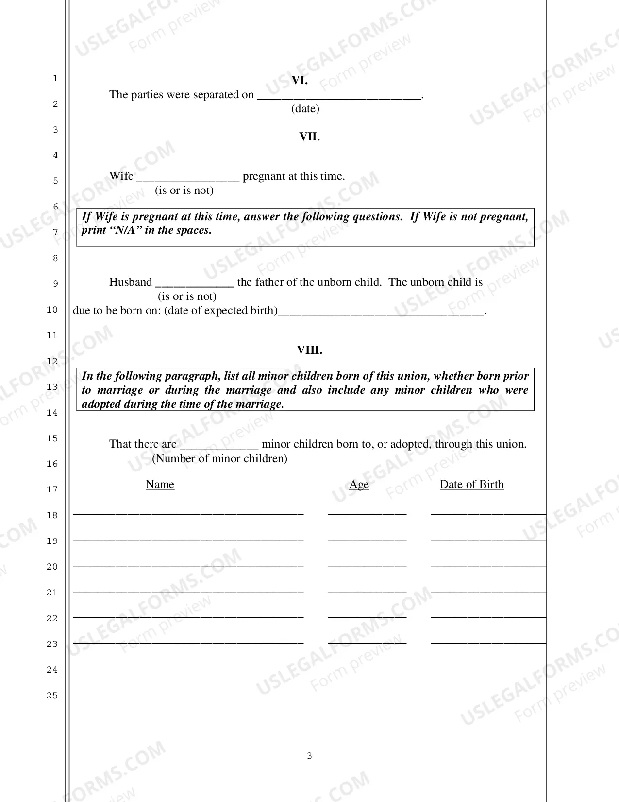 Preview Answer to Complaint to Divorce and Counterclaim with Children
