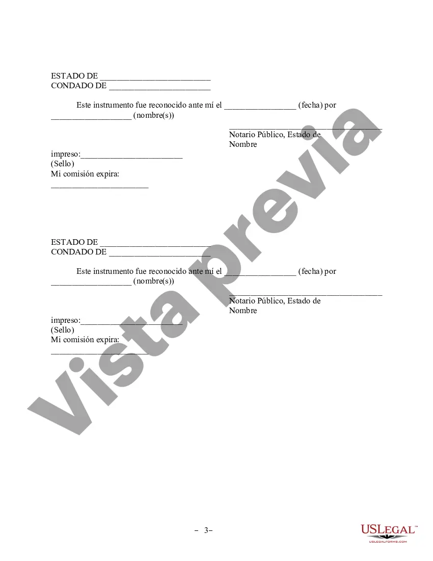 Preview Revocación del Acuerdo de Propiedad Postnupcial - Nevada