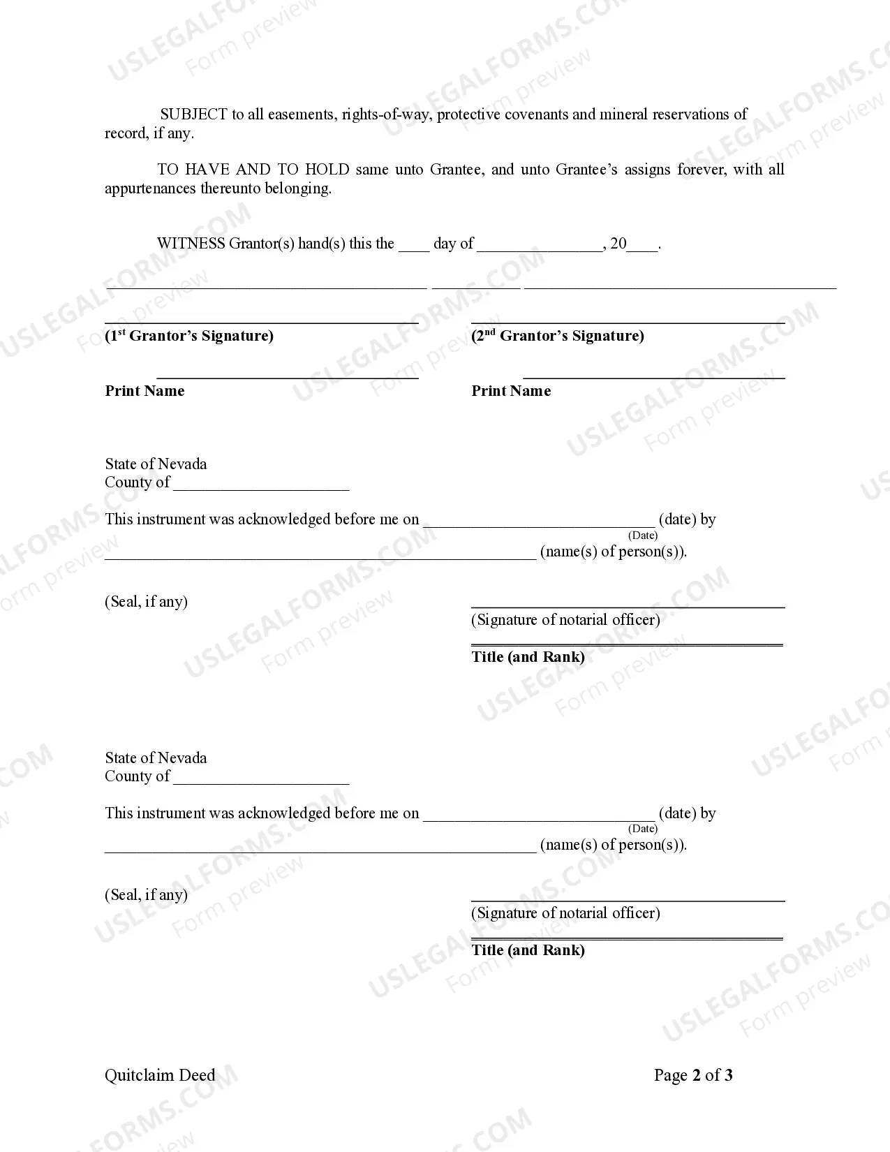 Preview Quitclaim Deed from Husband and Wife to an Individual