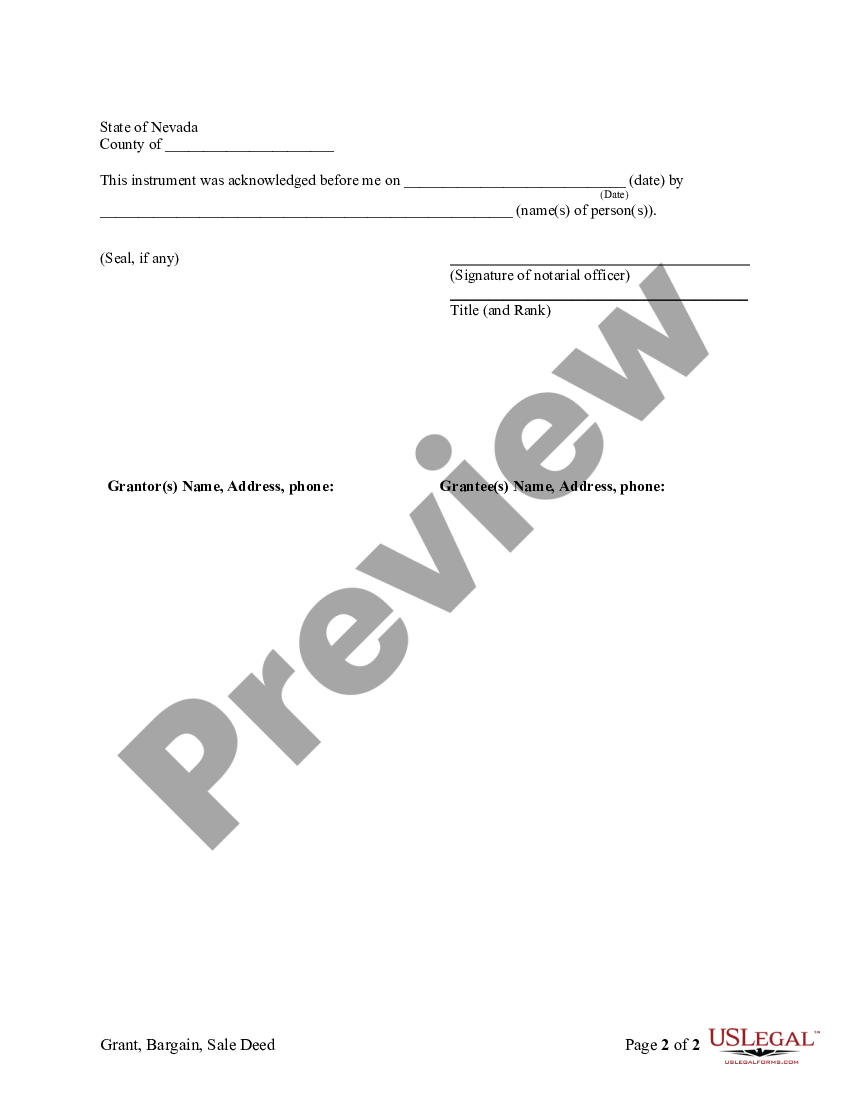 page 1 Grant, Bargain and Sale Deed - Limited Liability Company to Trust preview