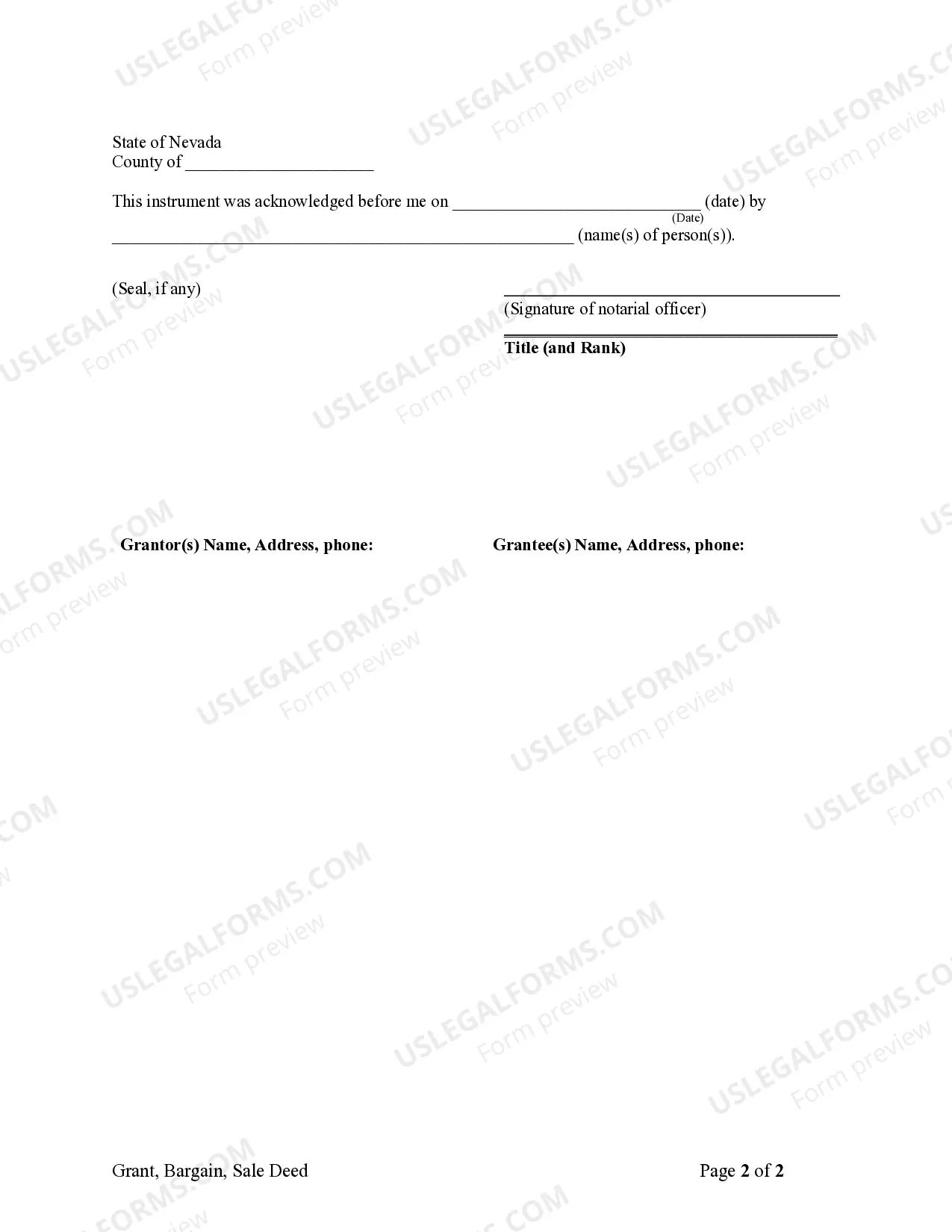 Preview Grant, Bargain and Sale Deed - Limited Liability Company to Trust