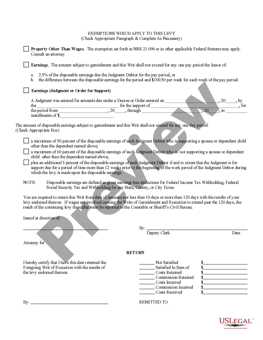 Preview Writ of Execution