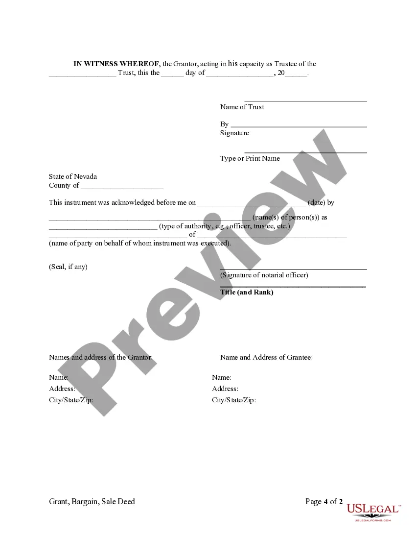 Preview Grant Deed from Trust to an Individual