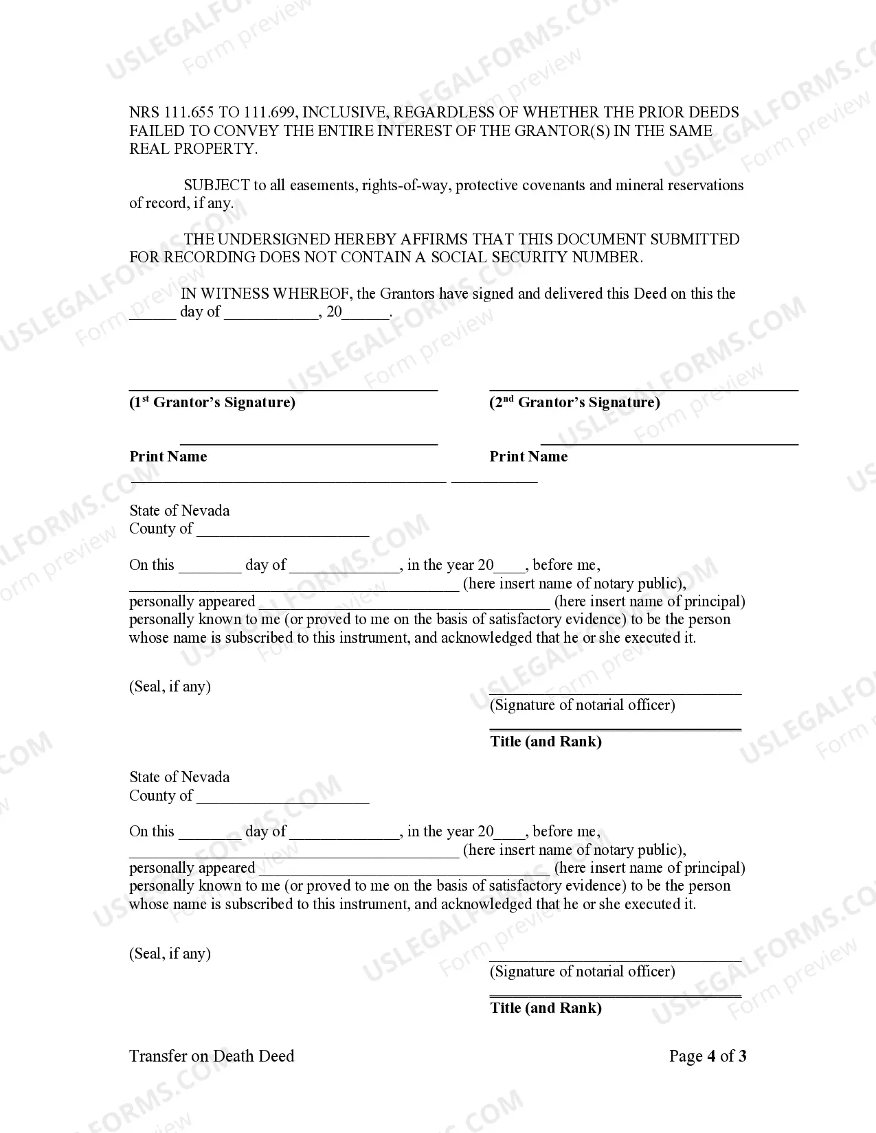 Preview Transfer on Death Deed TOD - Beneficiary Deed for Husband and Wife to Individual