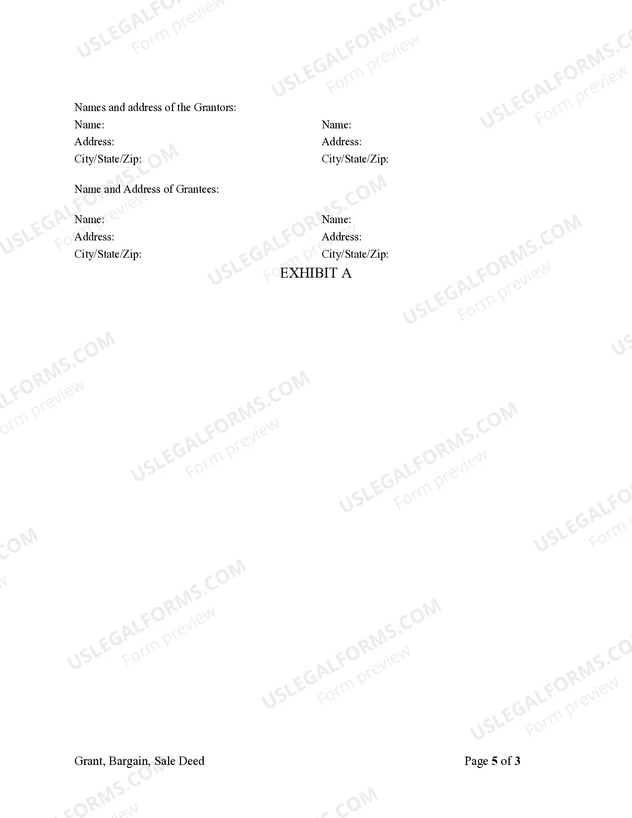 Preview Grant Deed from Two Individuals to Two Individuals