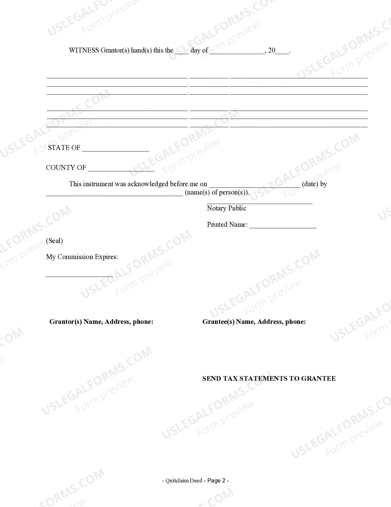 Preview Quitclaim Deed by Two Individuals to Husband and Wife