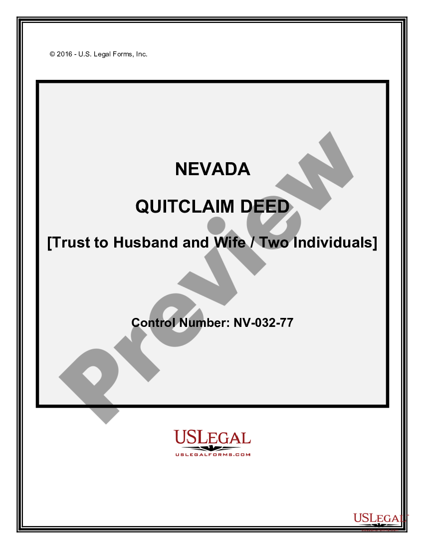 Clark Nevada Quitclaim Deed Nevada Quit Claim Deed Us Legal Forms