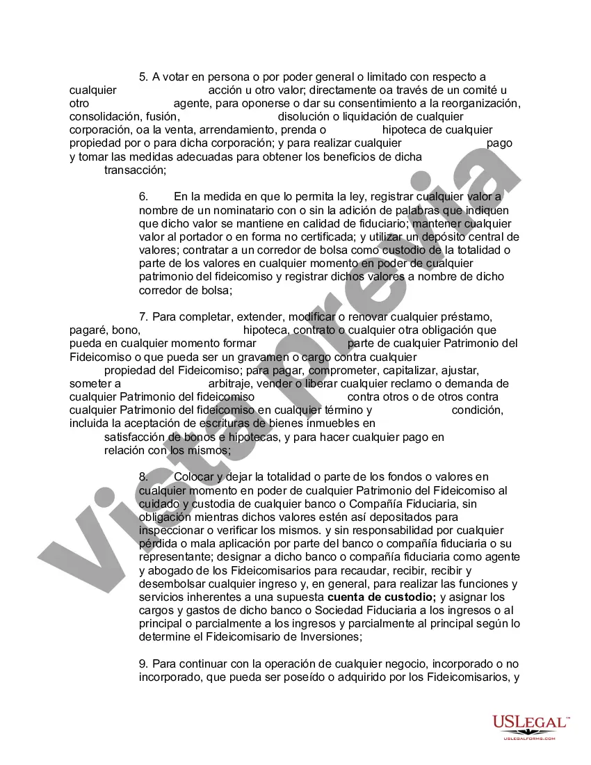 Preview Fideicomiso de protección de activos de Nevada