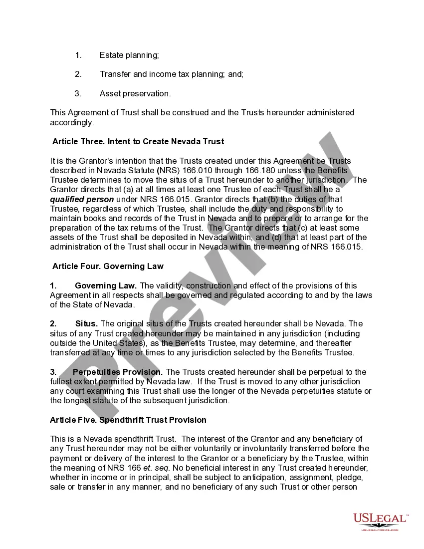 Preview Nevada Asset Protection Trust