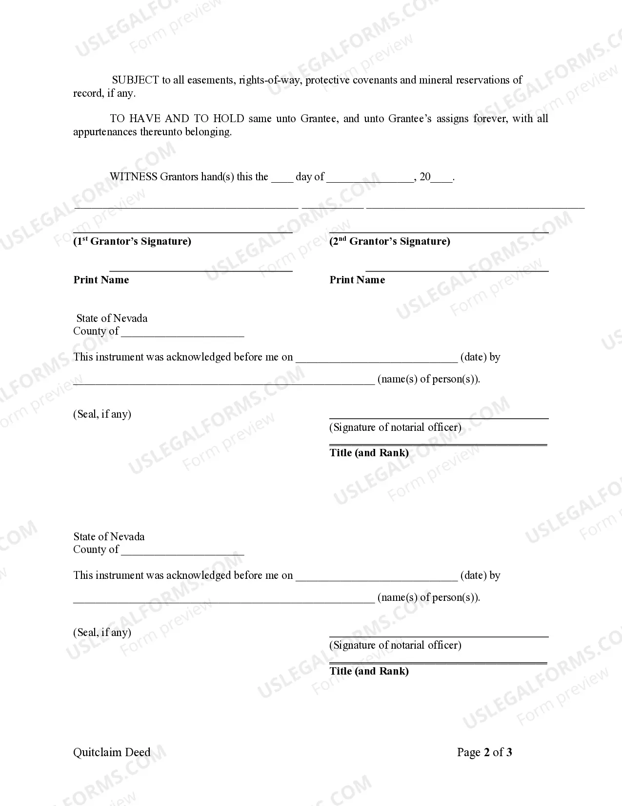 Preview Quitclaim Deed by Two Individuals to LLC