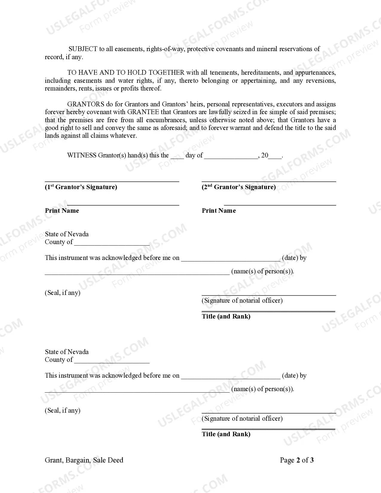 Preview Grant, Bargain, Sale Deed - Two Individuals to LLC