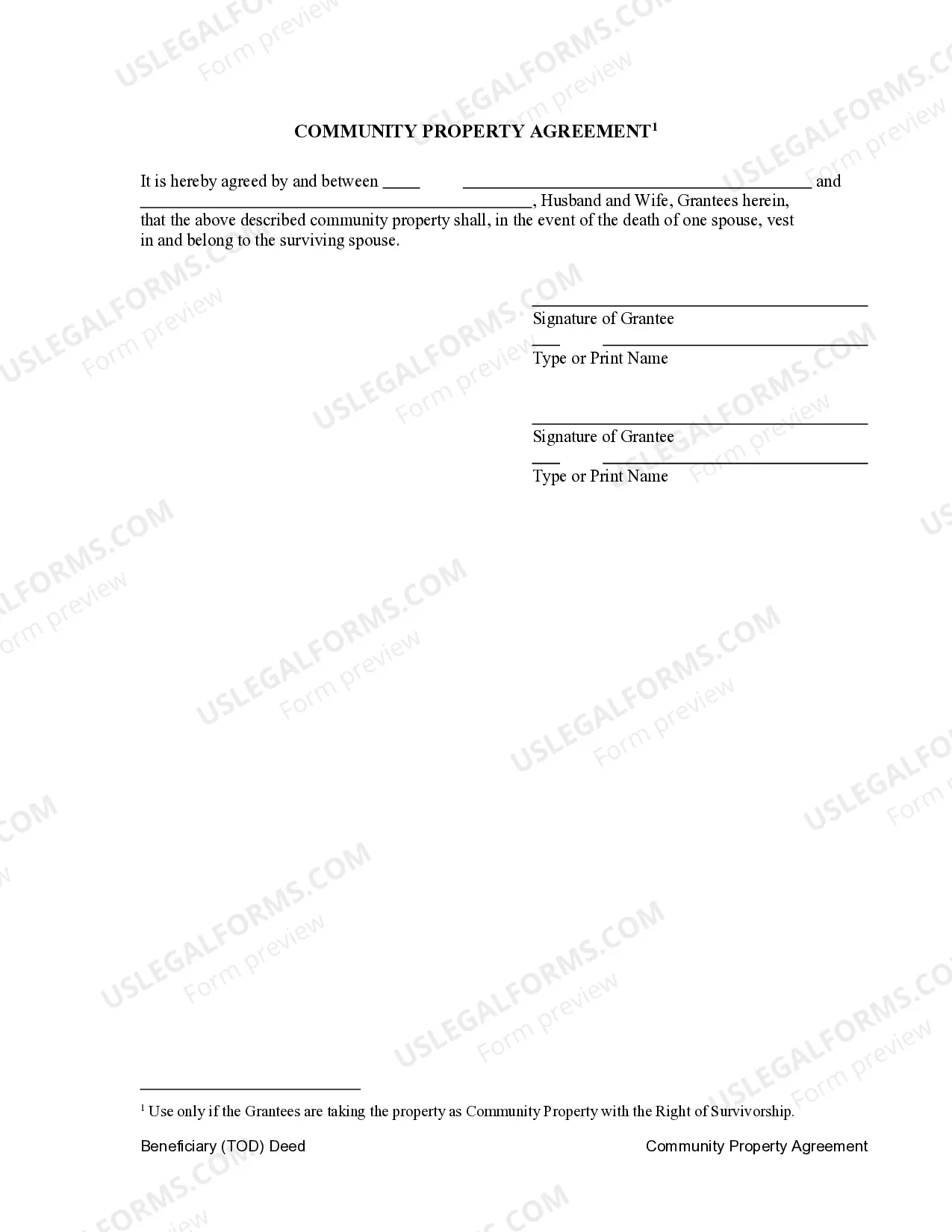 Preview Transfer on Death Deed or TOD - Beneficiary Deed from Husband and Wife / Two Individuals to Husband and Wife / Two Individuals
