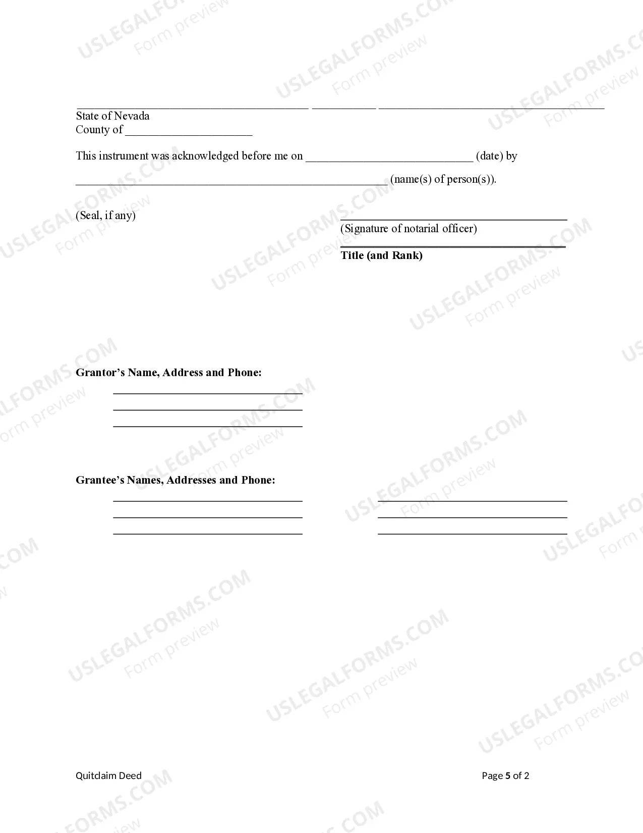 Preview Time Share Quitclaim Deed - Individual to Two Individuals / Husband and Wife