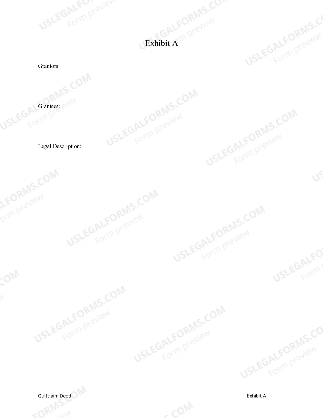 Preview Quitclaim Deed - Time Share from Two Individuals / Husband and Wife to Two Individuals / Husband and Wife