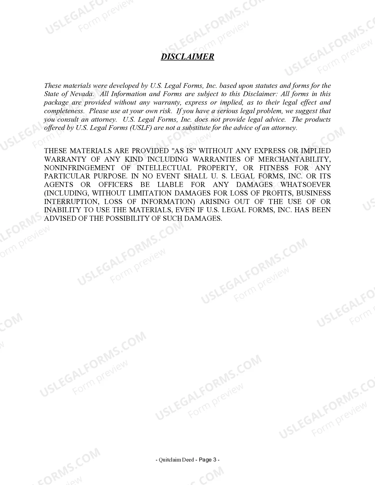 Preview Quitclaim Deed by Two Individuals to Corporation