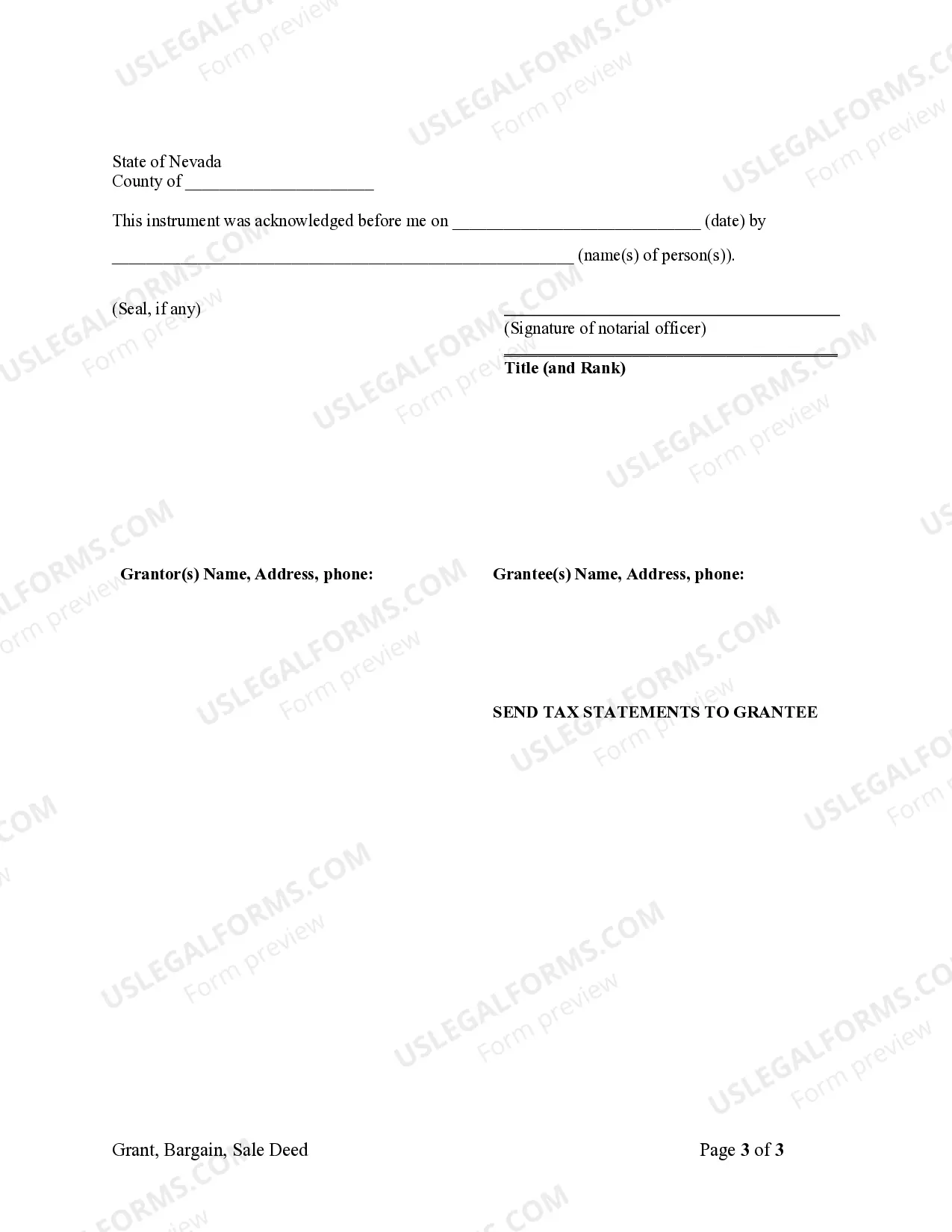 Preview Grant, Bargain, Sale Deed - Two Individuals to Corporation