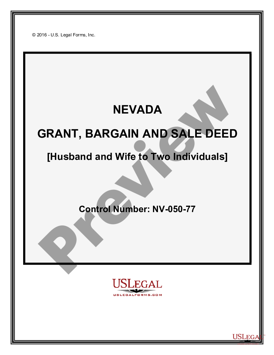 page 0 Grant, Bargain and Sale Deed from Husband and Wife to Two Individuals preview