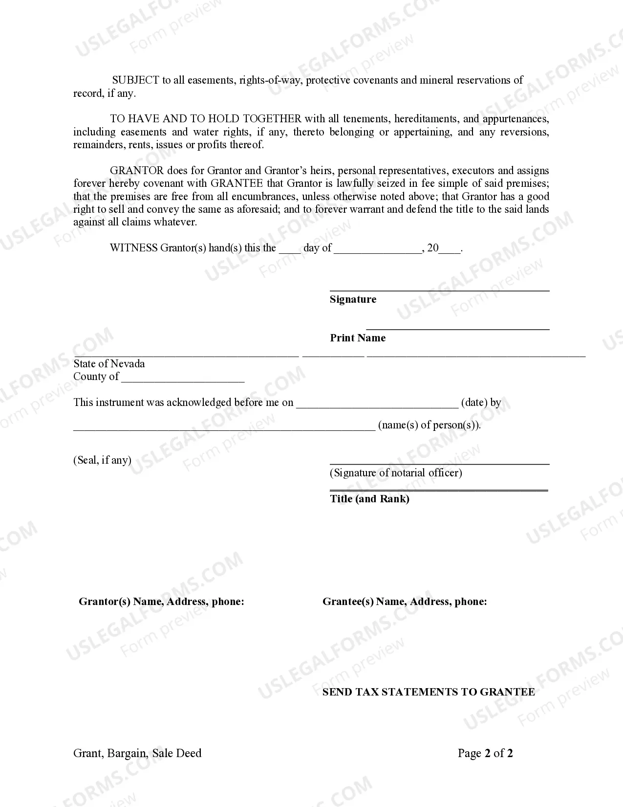 Preview Grant, Bargain, Sale Deed from Individual to Corporation