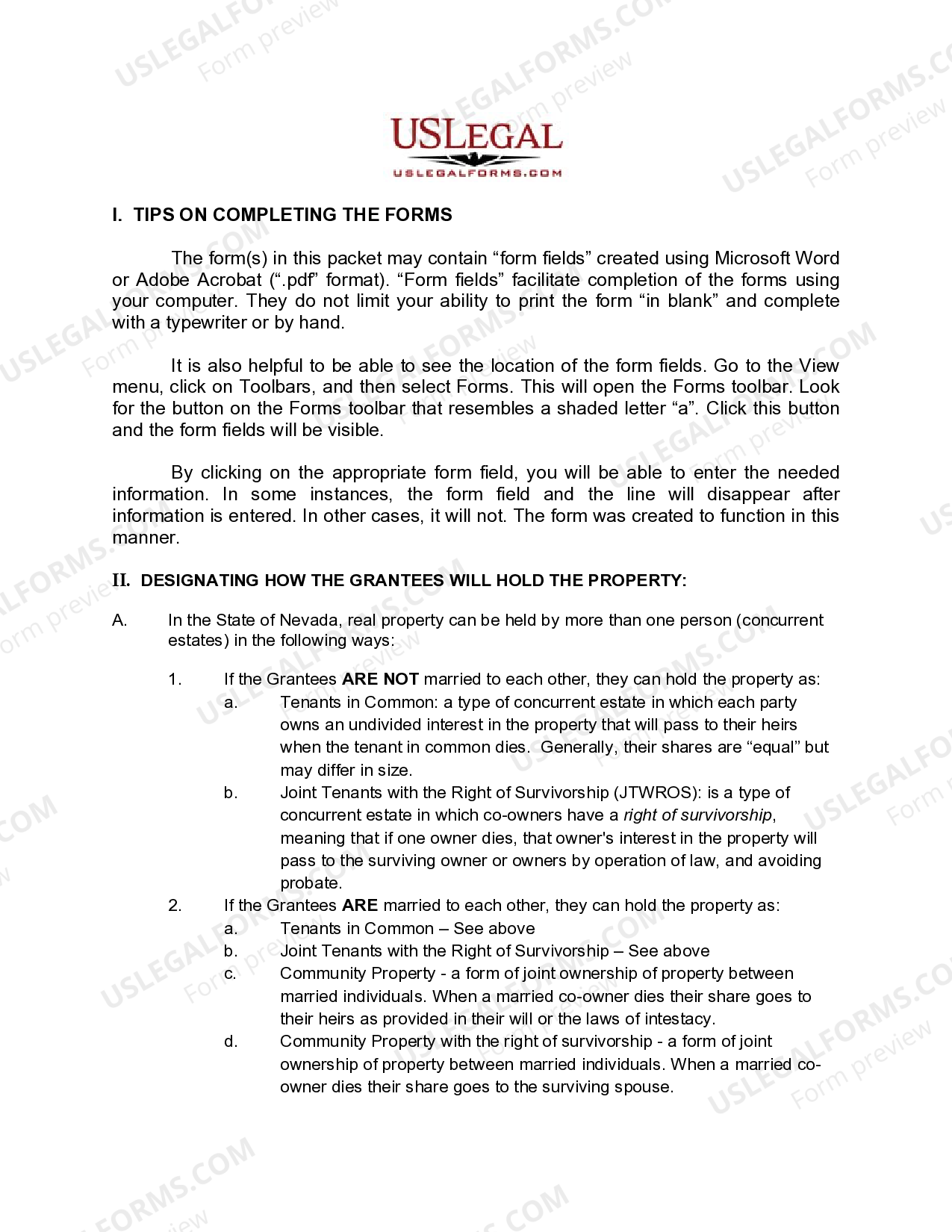 Nevada Quitclaim Deed Two Individuals to Three Individuals - Clark ...