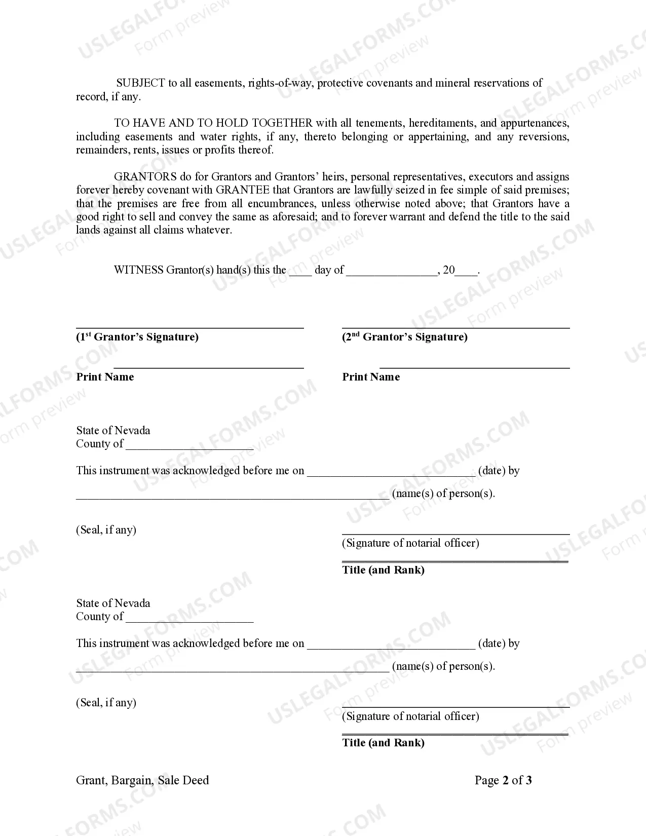 Preview Grant, Bargain, Sale Deed from Husband and Wife to Corporation