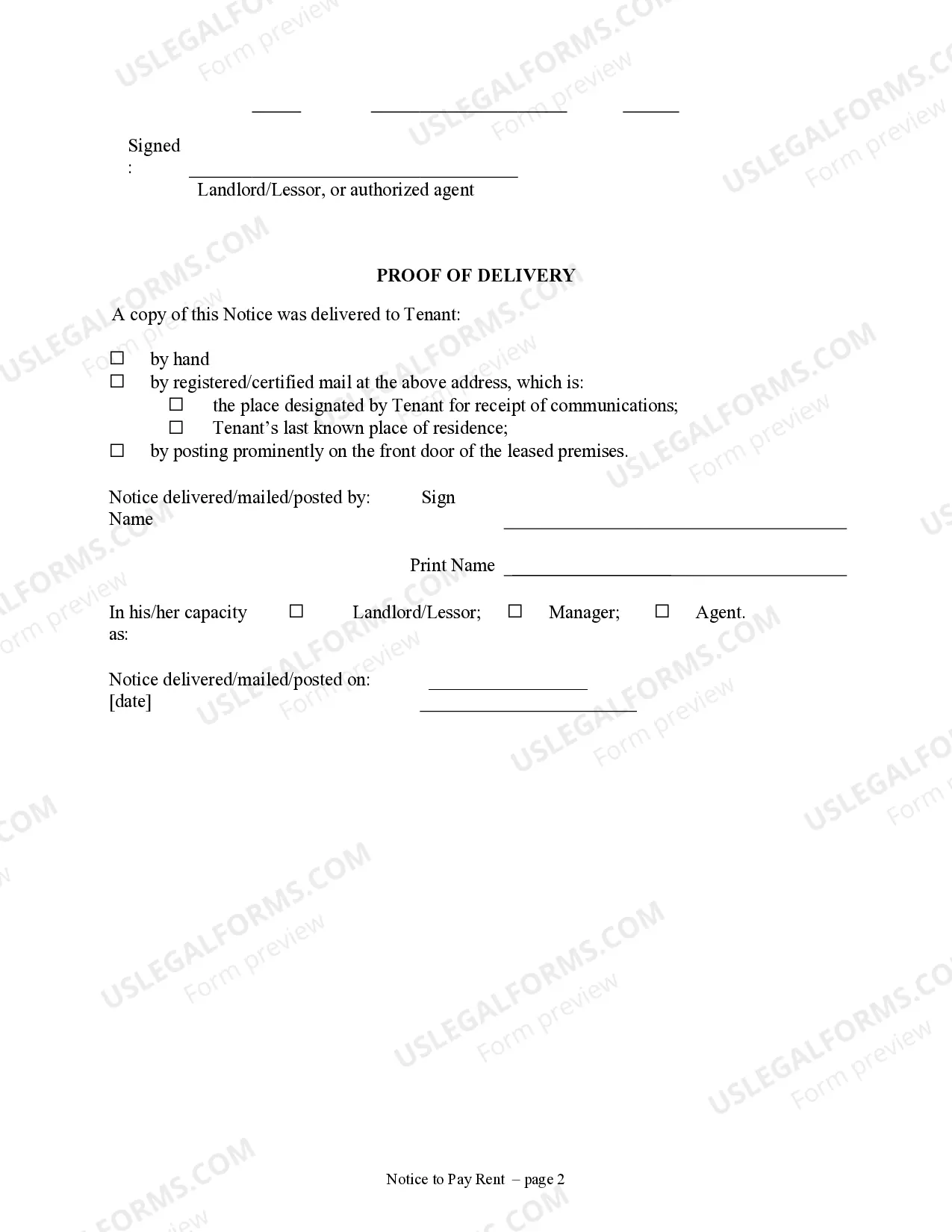 Preview 5 Day Notice to Pay Rent or Lease Terminates - Residential