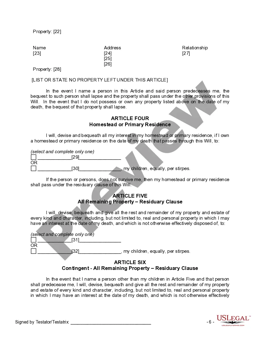 Preview Mutual Wills Package of Last Wills and Testaments for Man and Woman living together not Married with Adult Children