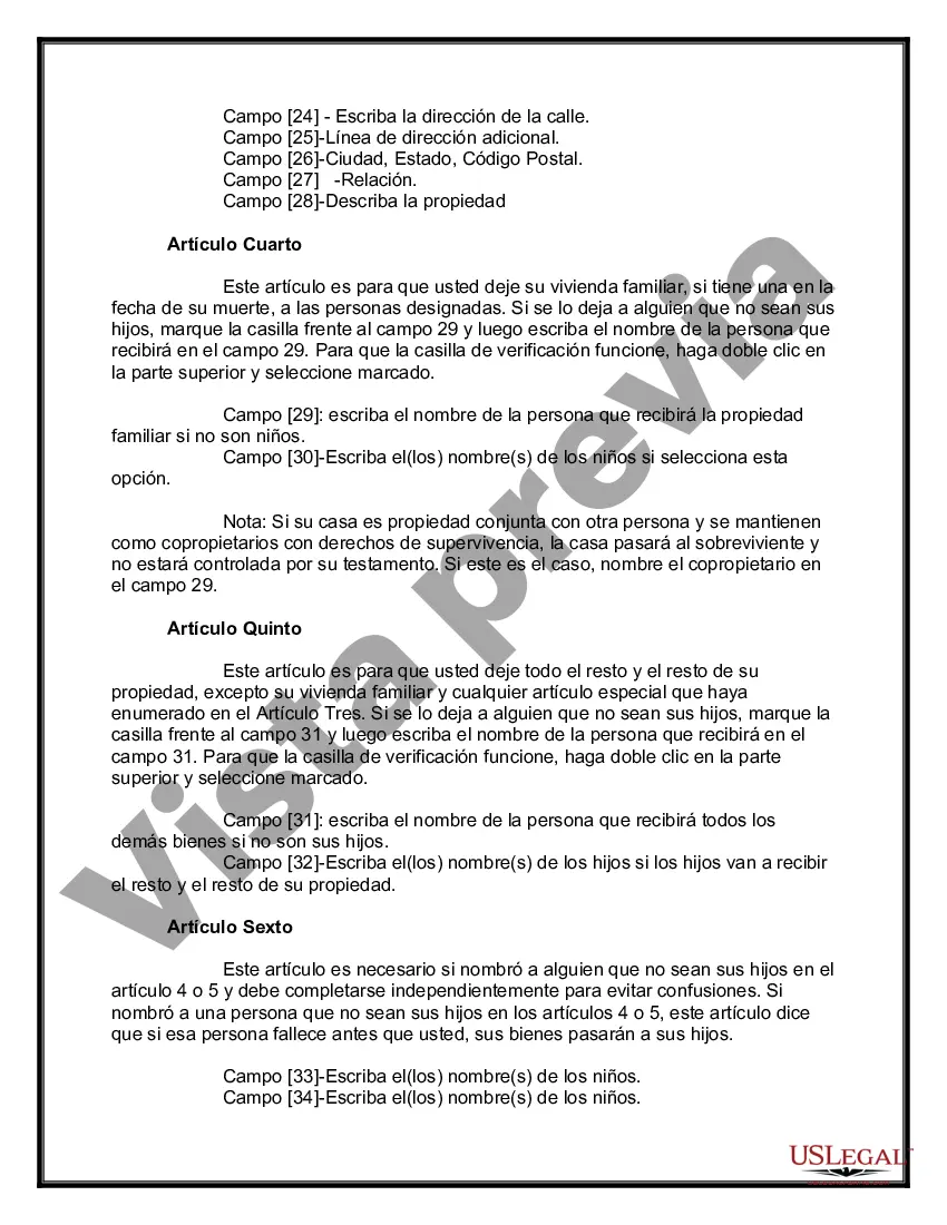 Preview Testamentos Mutuos o Últimas Voluntades y Testamentos para Personas Solteras que conviven con Hijos Menores