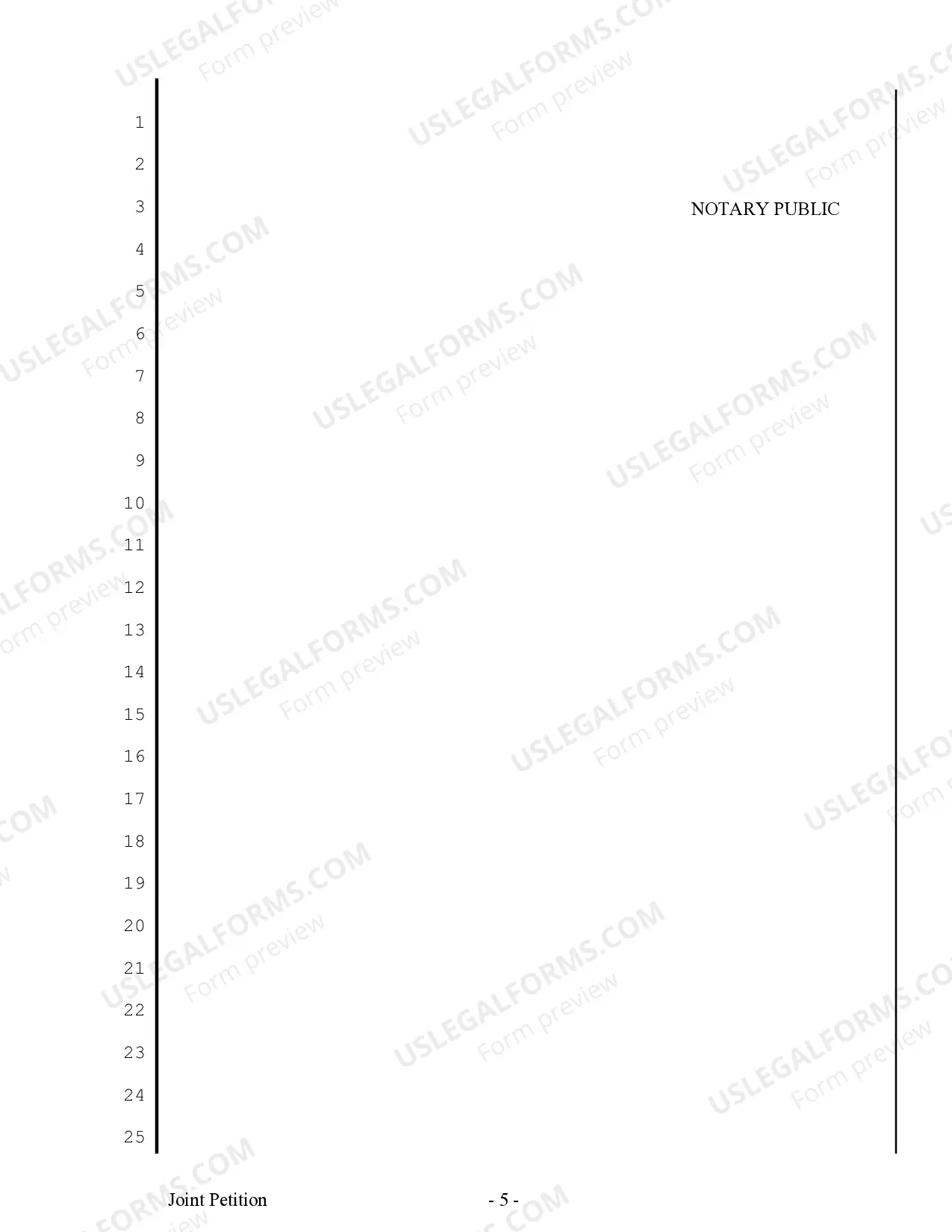 Preview Joint Petition for Summary Decree of Divorce for People with Adult or No Children
