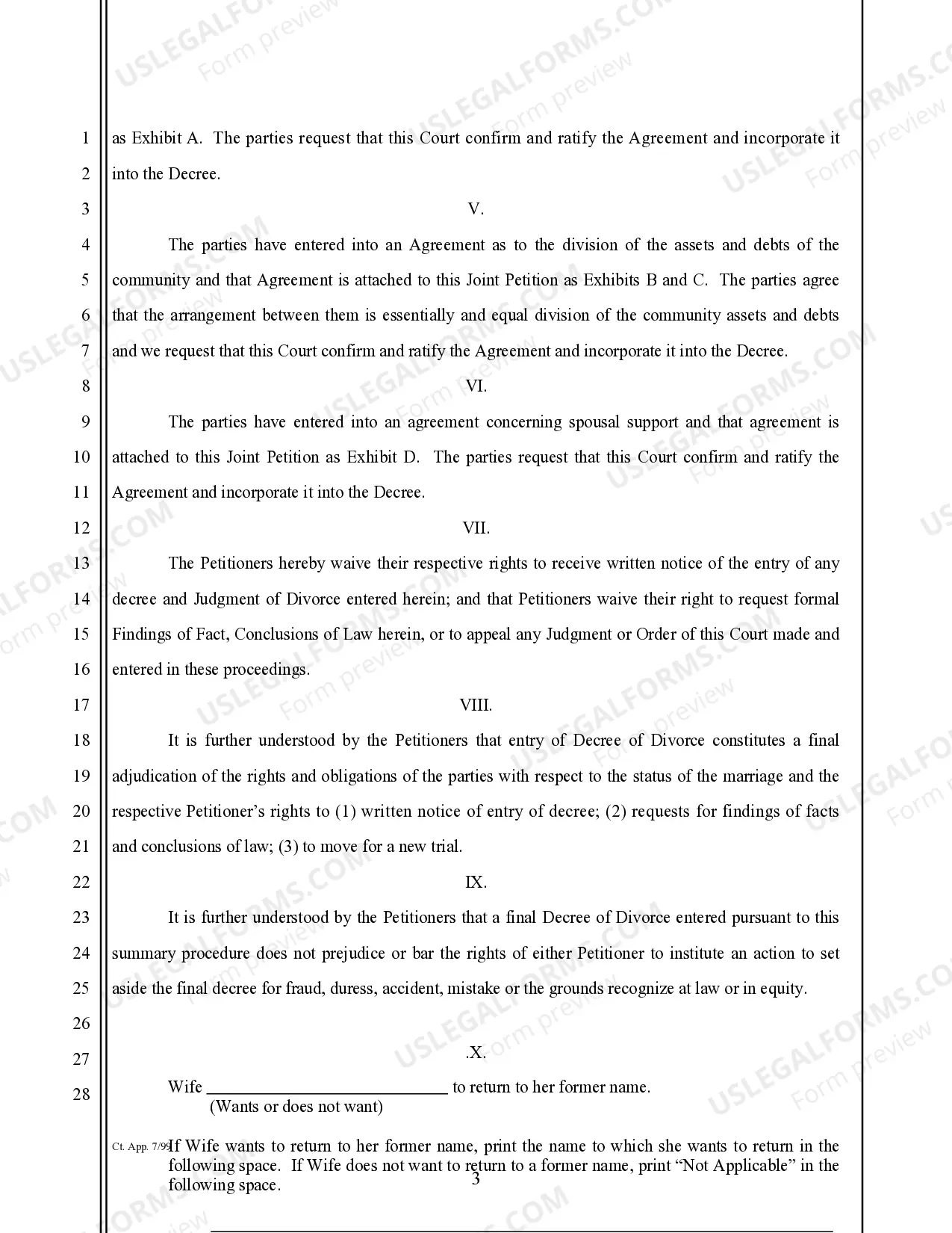 Preview Joint Petition for Divorce with Minor Children