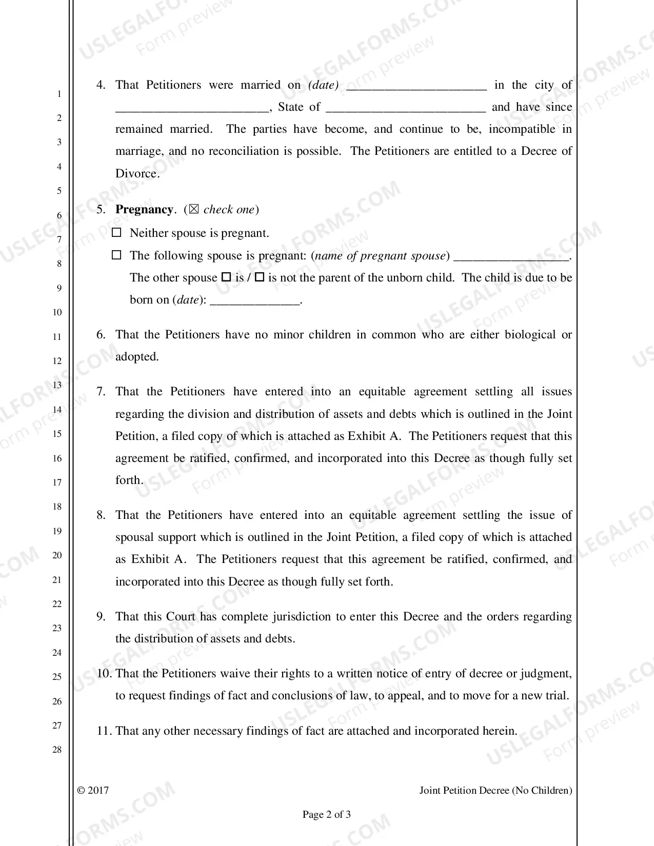 Preview Decree of Divorce