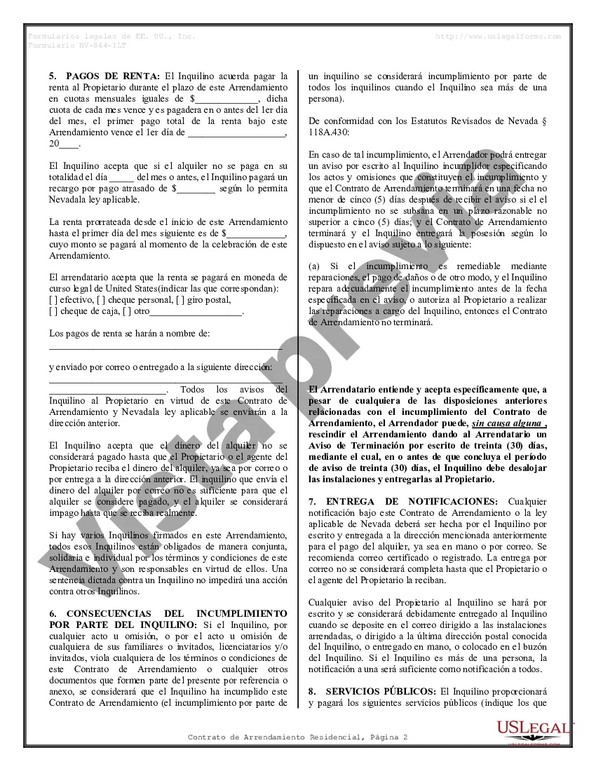 Preview Arrendamiento residencial o contrato de alquiler de mes a mes